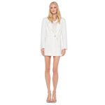 Norma Kamali Easy Fit Sack Mini Dress in Snow White X-Small New Womens Jacket Photo 14