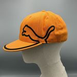 Vtg PUMA Orange Golf Baseball Hat Flat Rim Ricky Fowler 210 Fitted 6 7/8 Photo 1