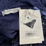 Mac Duggal Navy Embellished Illusion Cape Sleeve Trumpet Gown Midnight size 16 Photo 11