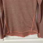 Athleta  Striped Athletic Long Sleeve Top Orange Grey Stripes XS Photo 2