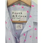 Frank & Eileen Neon Pink Heart Button Up Shirt Medium Oversized Photo 1