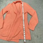L.L.Bean Sweater Women's S/M Orange Coral Long Sleeve Shawl Collar Open Front Photo 6