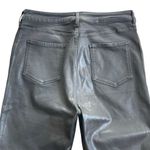 ASOS Women’s High Waisted Coated Wax Straight Leg Jeans Size 34/32 Black Photo 4