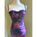 Commense‎ XS Purple Floral Lace whimsi Y2K Bodycon Maxi Dress Cocktail Evening Photo 4