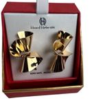 House of Harlow  1960 Gold Tone Ribbon Stud Earrings Nickel-Free New In Box Photo 4
