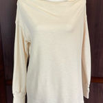 Pilcro and the Letterpress Pilcro Anthropologie Sweatshirt Womens S Cream Long Sleeve Cowl Neck Photo 0