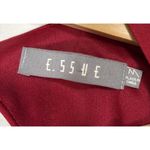 Essue  Red Sleeveless V-Neck Wide-Leg Women's Jumpsuit Sz S Chic Glam Minimalist Photo 6