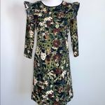 Philosophy Green Floral Ruffle Sleeve Dress Photo 2