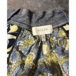 Rozae RN Sz. Small Silk Blouse Sleeveless Tie VNeck All Over Print BOHO USA Made Photo 4