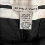 Deane & White 100% Linen Crop Black Pink Flamingo Embroidered Pants NWT Size 10 Photo 4