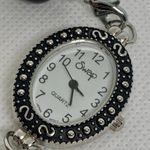 Swap women silver tone watch 22mm quartz analog beaded bracelet size 7” running Photo 3