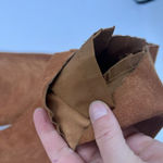 EXPRESS Vintage  World Brand Women's Genuine Leather Suede Pants Brown‎ Size 7/8 Photo 7