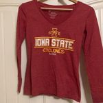 Colosseum Iowa State Cyclones Red T Shirt Women's Size Small Long Sleeve Cotton Photo 0