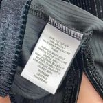 Halogen - Black/Silver Stripe Ribbed V-Neck Velvet Photo 9