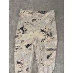 Gymshark ‎ Ori Leggings Print Gray Cream Marble 7/8 Length Small EUC Photo 1
