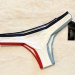 NWT Tavik Jayden Americana Color Blocked Moderate Coverage Bikini Bottom Photo 0