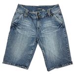 Apt. 9 Y2K Grunge Bermuda Jean Shorts Sz 14‎ Stretch Denim Retro 90s Skater Wide Waist Photo 0