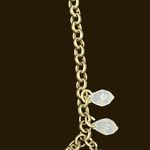 Apt. 9  Bib Statement Necklace gold Tone plastic rhinestones Adjustable 21.5" NWT Photo 2