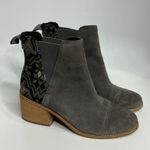 Toms  Esme‎ suede boots block heels gray size 7 Photo 4