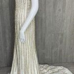 Nwot prima Donna platinum collection rhinestone beaded sleeveless long dress wi Silver Size 6 Photo 6