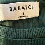 Babaton  Baby Tee Green 3/4 length sleeve, ribbed, soft, crew‎ neck Size Small Photo 2