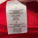 Disney  Womens Size Medium‎ 7 - 9 Red Mickey Mouse Face Clear Sequin Sweatshirt Photo 3