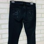 Current/Elliott  Black Shredded The Stiletto Jeans Photo 7