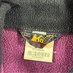 Vintage REI Fleece Vest Outdoors Cozy Warm Burgundy Plum Black Trim Made in USA Purple Size M Photo 4