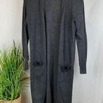 matty m  Gray Ribbed Knit Open Front Duster Sweater M Photo 1