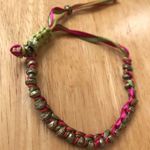 Macrame Anklet Handmade Bead Adjustable Boho VTG Photo 7