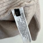 Massimo Dutti Ribbed Wool Boxy Square neck sweater Top Oatmeal Large Photo 3