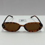 Small retro leopard sunglasses / oval small 90s sunglasses Brown Photo 0