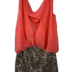 XTaren Women's Peach & Gold Mini Dress Photo 1