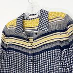 Tory Burch  Silk Multicolor Multiple Print Buttondown Shirt Size 2 Photo 1