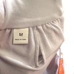 Bikini Top Light Blue White Orange Floral Birds Ruffle M Size M Photo 7