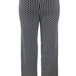 ZARA Knit Women's Black White Zigzag Print High Rise Sweater Casual Pants Size M Photo 2