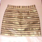 J.Crew Gold Stripped Skirt  Photo 0