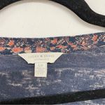 Lucky Brand Brown & Cream Printed Short Sleeve Blouse Womens S Boho Casual Photo 6