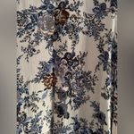 American Eagle  OUTFITTERS Dress Cold Shoulder Blue Floral Boho Long Sleeve XS Photo 4