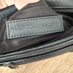 Rebecca Minkoff  black pebbled leather zipper crossbody bag Photo 8