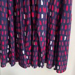 Anthropologie 11.1 Tylho Brynn Dress Navy Red Abstract Tile Print Photo 11