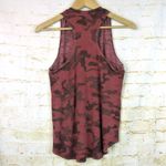 Sundry Tank Top Women 1 S Red Camo Print Racerback Slub Cotton Raw Hem USA Rock Photo 3
