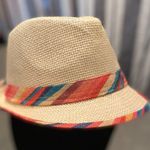 #812 COSTA RICA Straw Fedora Sun Hat Photo 5
