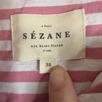 Sezane Striped Button Down Shirt Long Sleeve Cotton Top Size 38 Red Photo 2