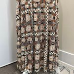 Voom by Joy Han Vintage 00s Tiered Maxi Skirt Strapless Dress Geometric Mod Boho Orange Size XS Photo 5