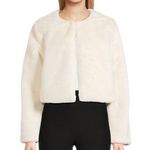 Nordstrom Cropped ivory white fur soft jacket Photo 0