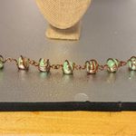 Artisan Copper and Mint Swirl Bracelet Brown Photo 0