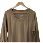 Soft Surroundings  Peruvian Pullover Taupe Style 26329 Ruffle Pockets Size Medium Photo 1