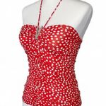 Y2K Sexy Polka Dot Halter Top Red Photo 1