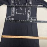 Lucky Brand Women’s Black & White Crepe Embroidered Dress Size XS Fiesta Photo 6